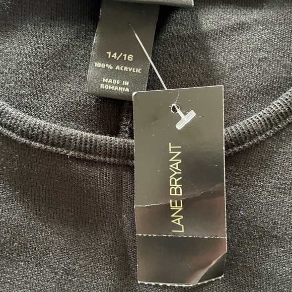 Lane Bryant Womens Basic Black Short Sleeve Dress NWT size 14/16 - Picture 3 of 6